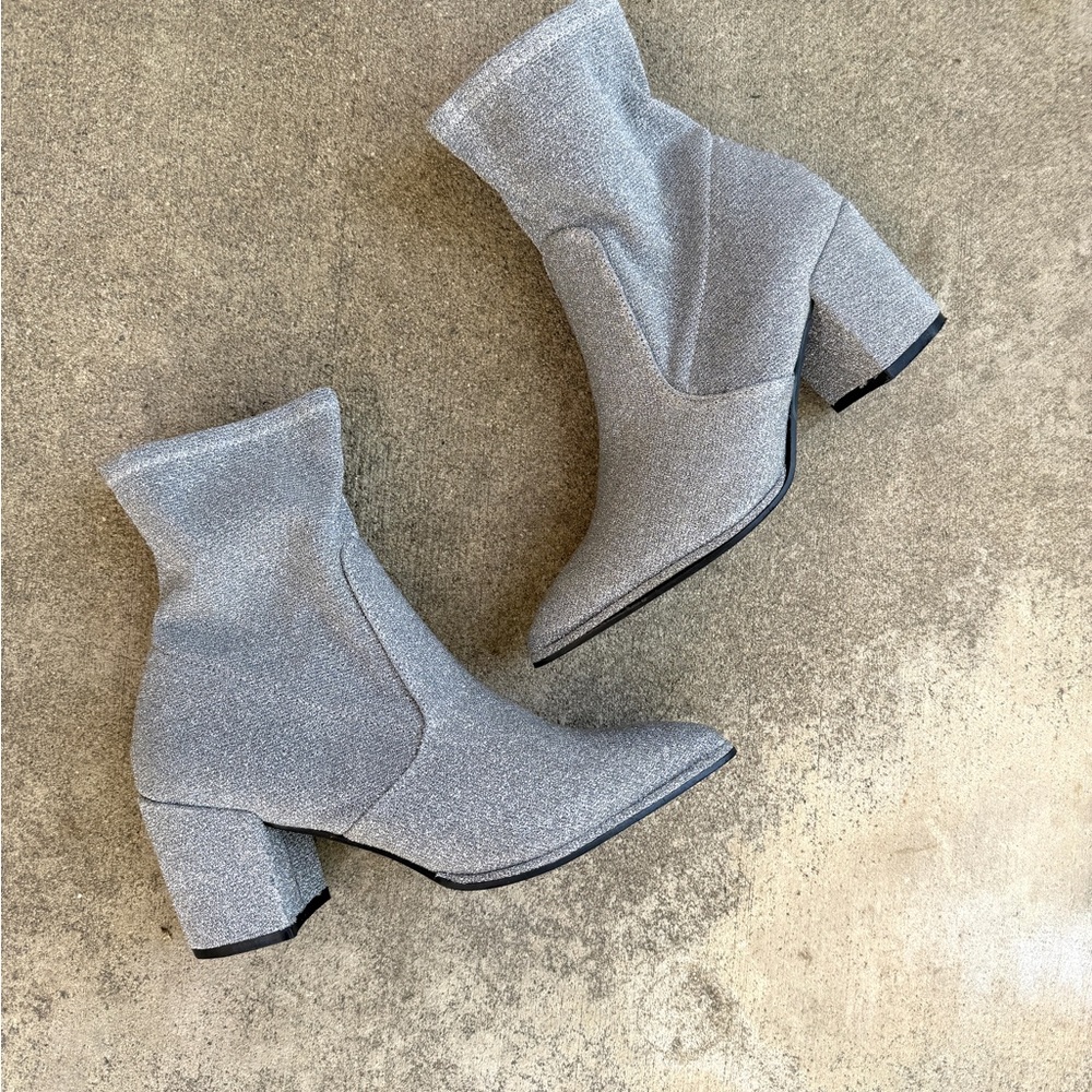 Lulu's Silver Ankle Boots - Picture 4 of 11
